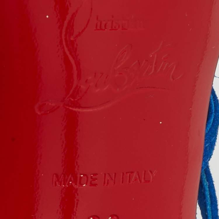 Pre Owned Christian Louboutin Antinorina Size 36 Blue Suede Pumps