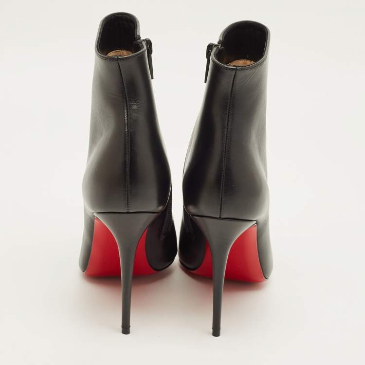 Pre Owned Christian Louboutin So Kate Size 36.5 Black Leather Ankle Length Boots