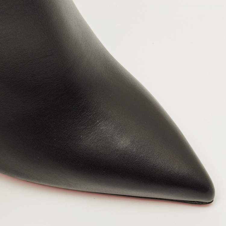 Pre Owned Christian Louboutin So Kate Size 36.5 Black Leather Ankle Length Boots