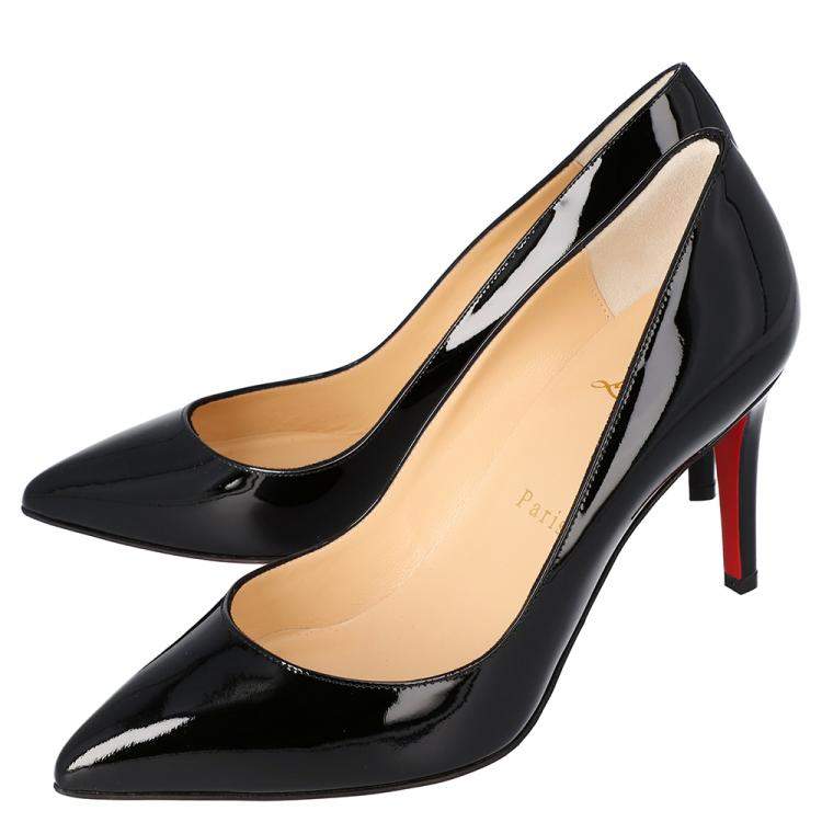 louboutin black pointed heels
