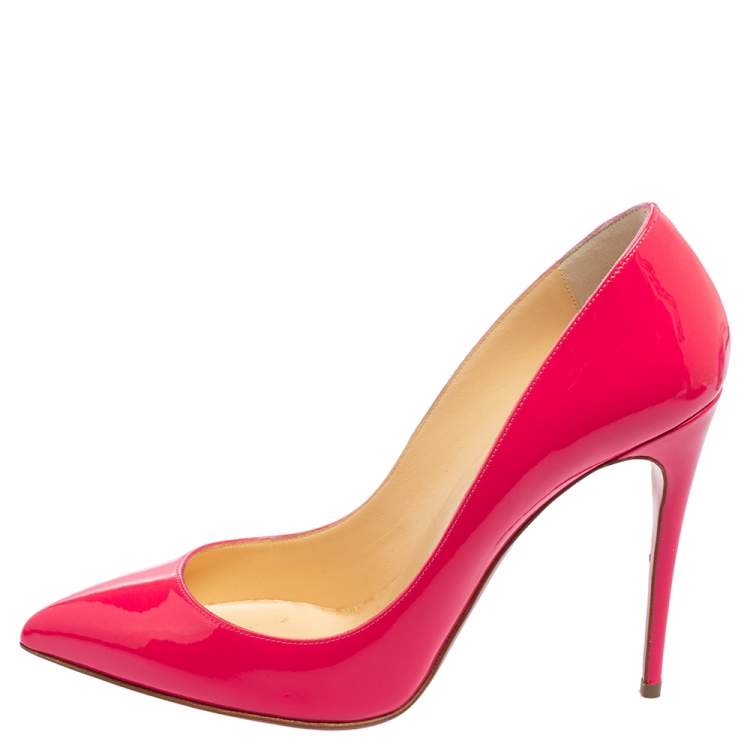 CHRISTIAN LOUBOUTIN: Hot Chick pumps in patent leather - Fuchsia