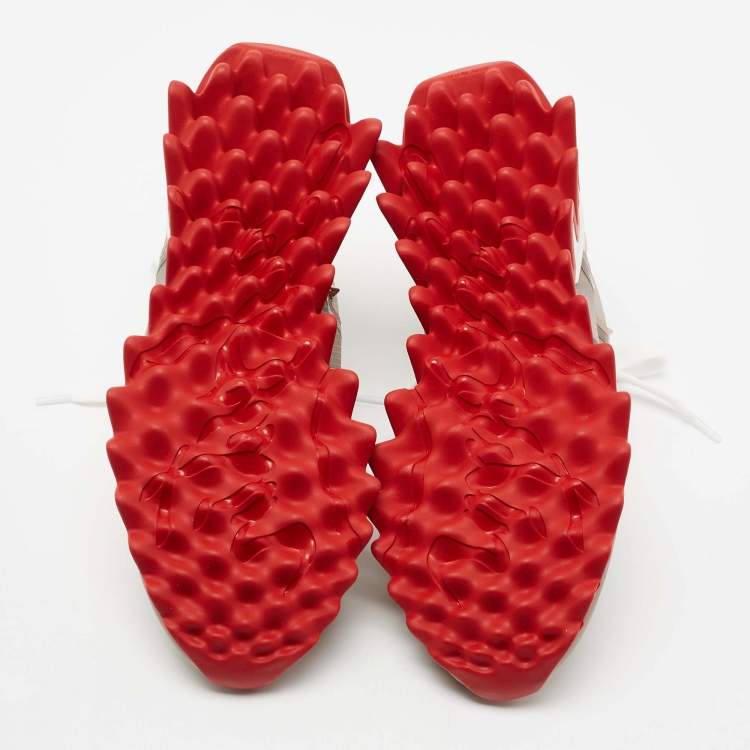 Pre Owned Christian Louboutin Tri-Color Leather and Net Sharkina Sneakers Size 38
