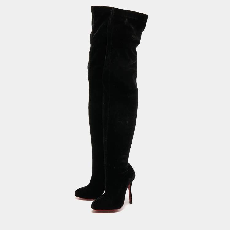 Christian Louboutin Black Knee Length Boots Size 35 Louboutin | TLC