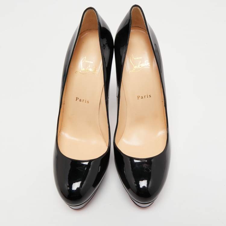 Pre Owned Christian Louboutin Black Patent Leather Bianca Pumps Size 41