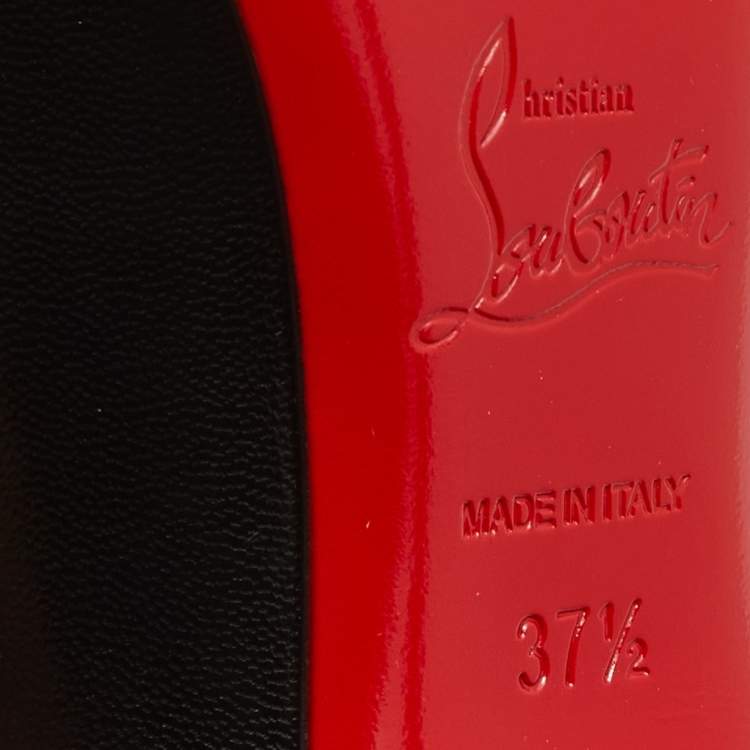 Pre Owned Christian Louboutin Black Leather So Kate Pumps Size 37.5