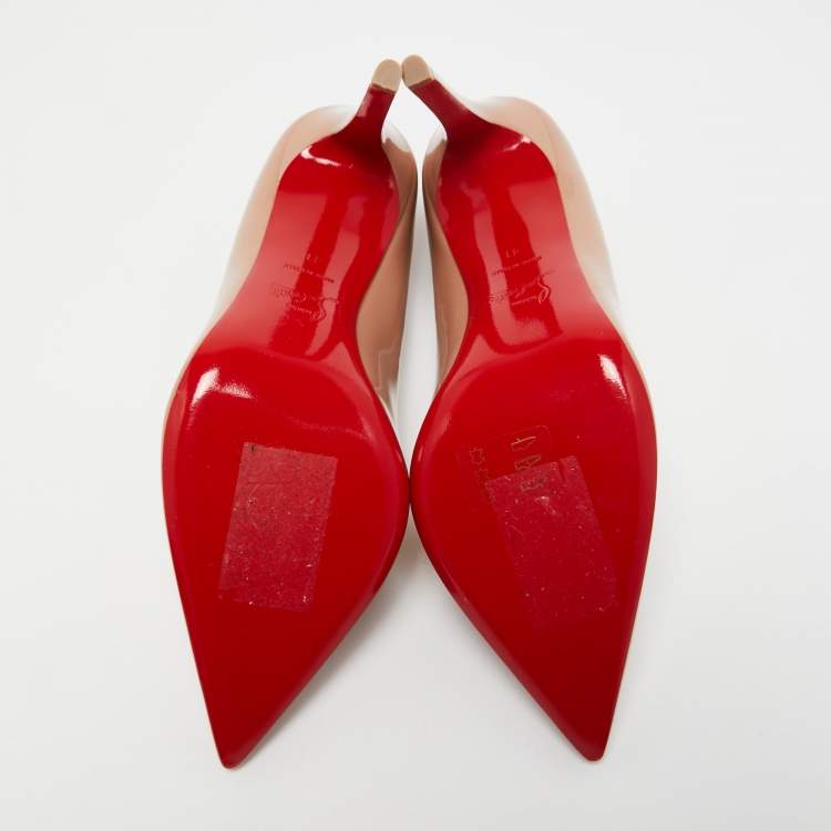 Pre Owned Christian Louboutin Pink Patent Leather Pigalle Pumps Size 41