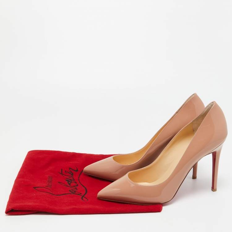 Pre Owned Christian Louboutin Pink Patent Leather Pigalle Pumps Size 41