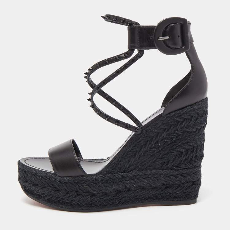 【CHRISTIAN LOUBOUTIN】espadrille platform サンダル Calakala - 85 mm Espadrilles - Suede and calf leather