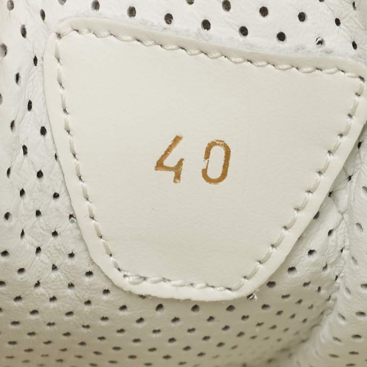 Pre Owned Christian Louboutin  Two Tone Leather and Mesh Sharkina Sneakers Size 40
