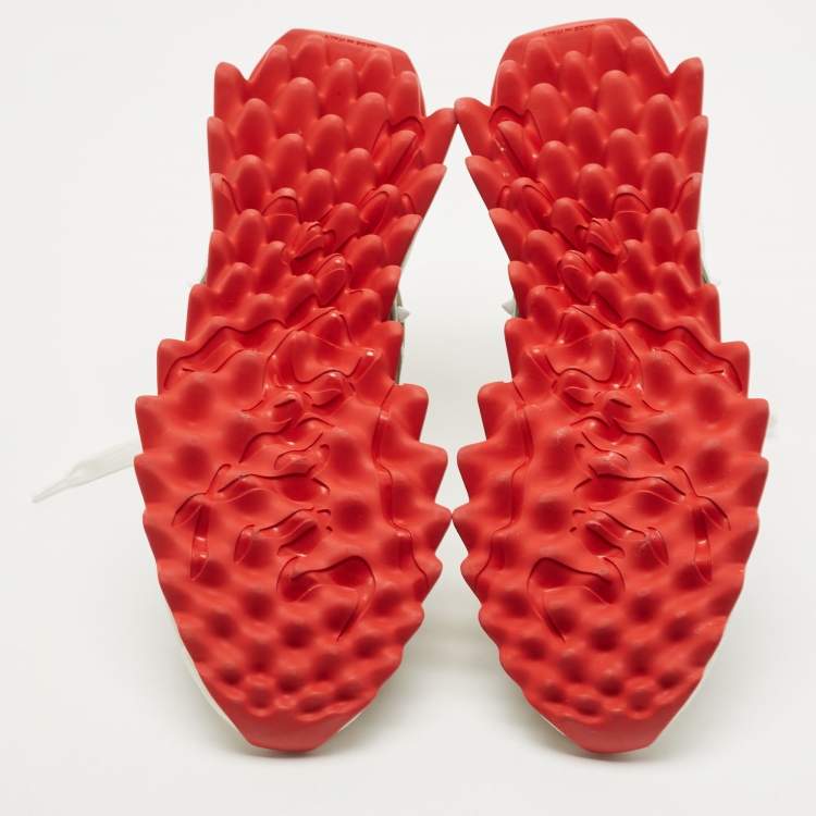 Pre Owned Christian Louboutin  Two Tone Leather and Mesh Sharkina Sneakers Size 40