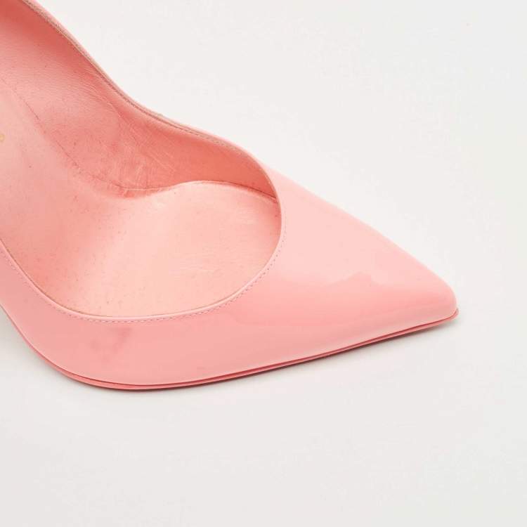 Pre Owned Christian Louboutin Pink Patent Leather Hot Chick Pumps Size 38