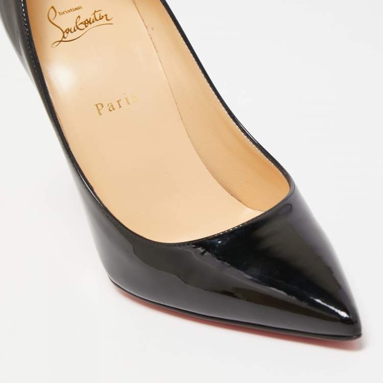 Pre Owned Christian Louboutin Black Patent Leather So Kate Pumps Size 40