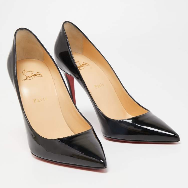 Pre Owned Christian Louboutin Black Patent Leather So Kate Pumps Size 40
