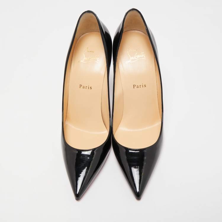 Pre Owned Christian Louboutin Black Patent Leather So Kate Pumps Size 40