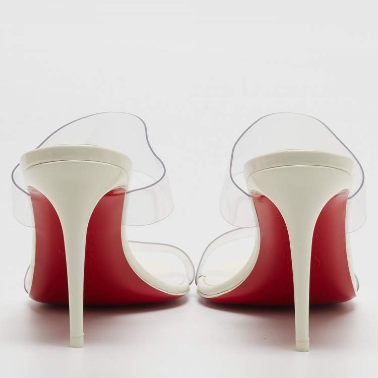 Pre Owned Christian Louboutin Transparent PVC Just Nothing Sandals Size 40