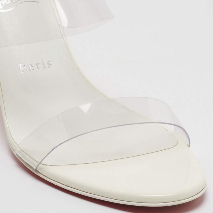 Pre Owned Christian Louboutin Transparent PVC Just Nothing Sandals Size 40