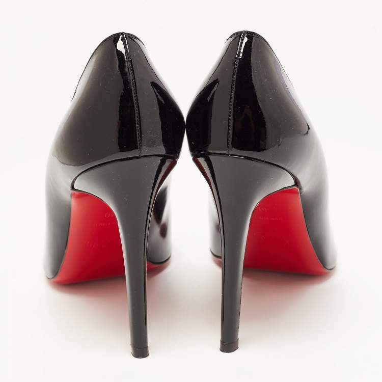 مملوكة مسبقًا Christian Louboutin Black Patent Leather Pigalle Pointed Toe Pumps Size 40