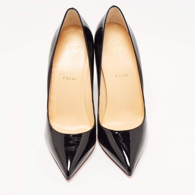 مملوكة مسبقًا Christian Louboutin Black Patent Leather Pigalle Pointed Toe Pumps Size 40