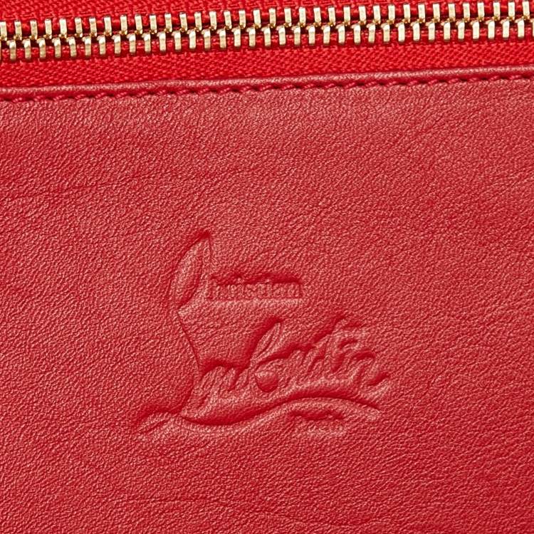 Pre Owned Christian Louboutin Black Leather Studded iPad Case