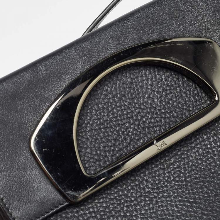Pre Owned Christian Louboutin Black Leather Mini Passage Shoulder Bag