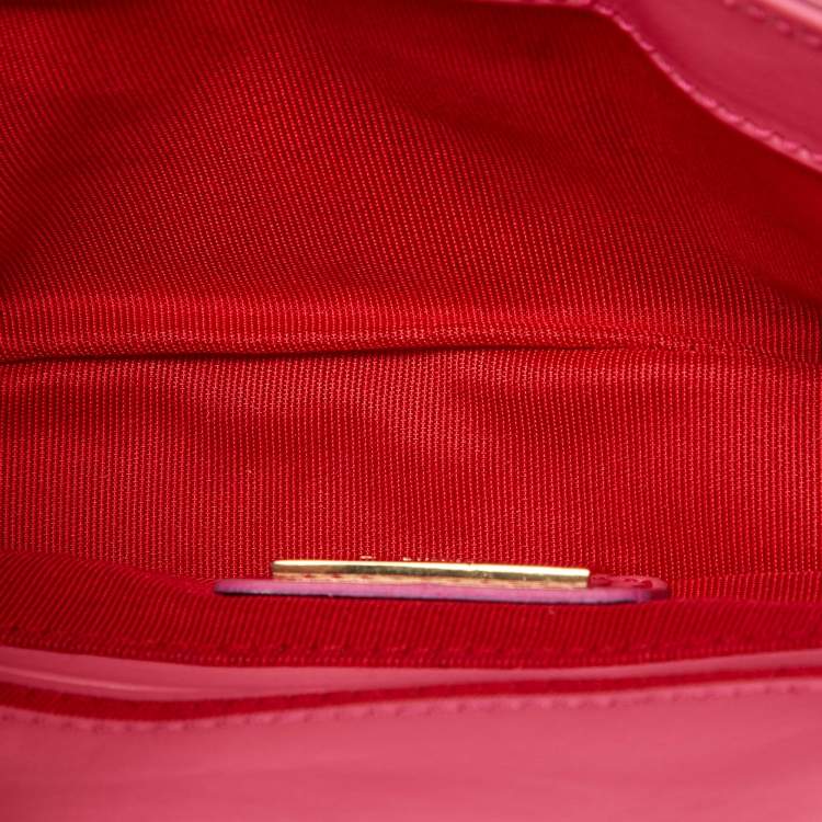 Pre Owned Christian Louboutin Pink Leather Sweet Charity Crossbody Bag