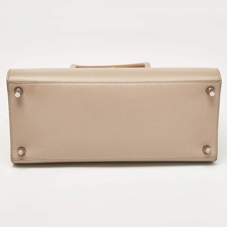 Pre Owned Christian Louboutin Two Tone Leather and Patent Large Paloma Tote