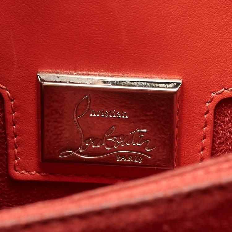 Pre Owned Christian Louboutin Two Tone Leather and Patent Large Paloma Tote