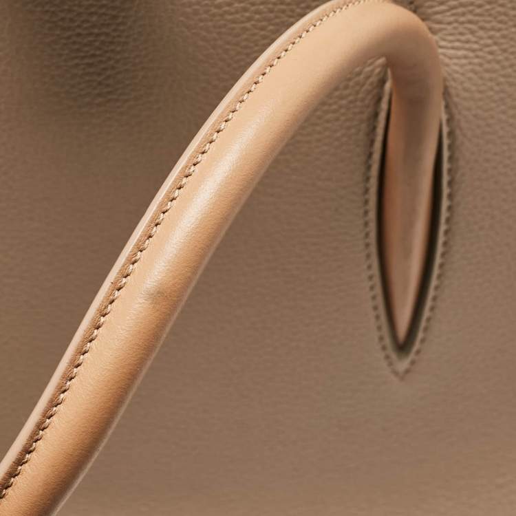 Pre Owned Christian Louboutin Two Tone Leather and Patent Large Paloma Tote