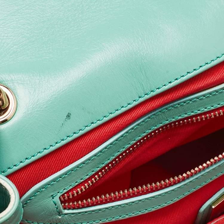Pre Owned Christian Louboutin Tri Color Leather Sweet Charity Shoulder Bag
