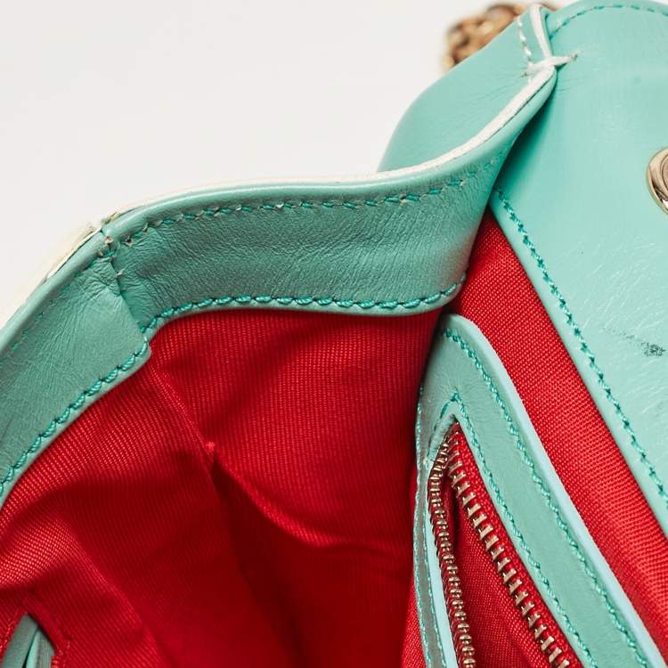 Pre Owned Christian Louboutin Tri Color Leather Sweet Charity Shoulder Bag
