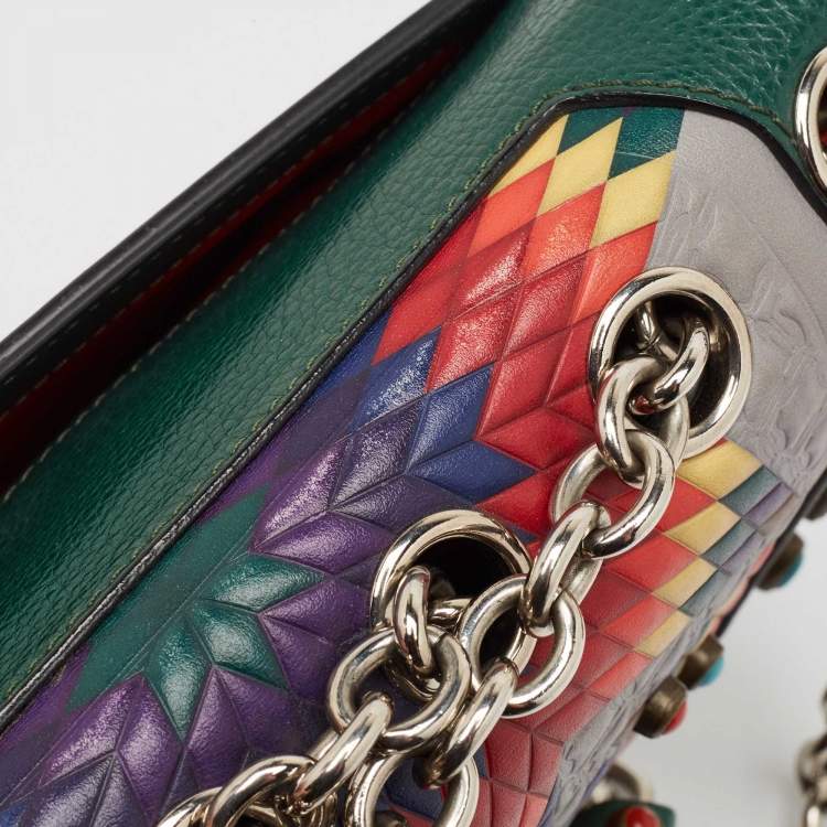 Pre Owned Christian Louboutin Multicolor Leather Sweet Charity Shoulder Bag