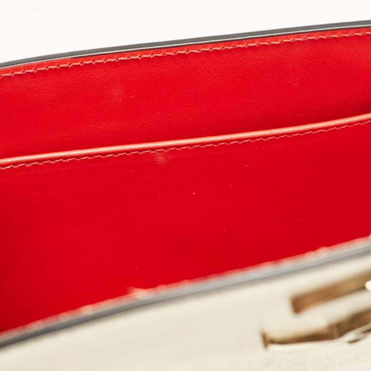 Pre Owned Christian Louboutin Gold Leather Loubi54 Clutch Bag