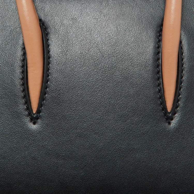 Pre Owned Christian Louboutin Black Leather Nano 2Way Spike Paloma Tote