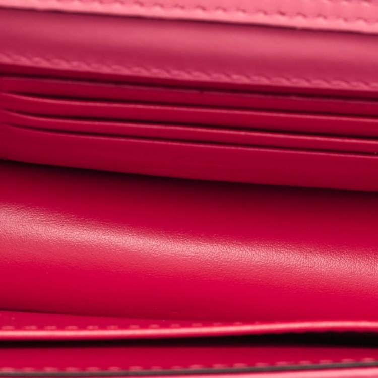 Pre Owned Christian Louboutin Pink Satin Loubi154 Clutch Bag