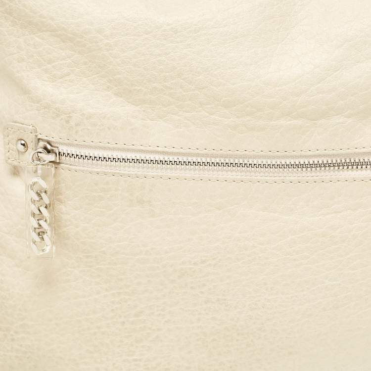 Pre Owned Christian Louboutin Cream Leather Mariana Hobo