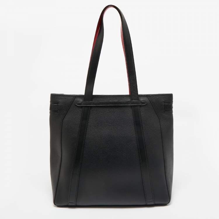 Pre Owned Christian Louboutin Black Leather Casado Tote