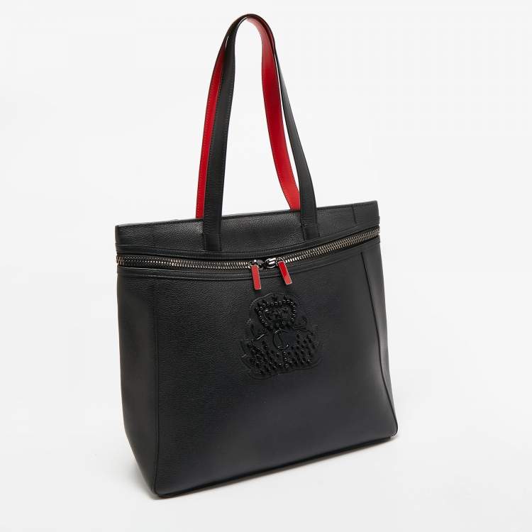 Pre Owned Christian Louboutin Black Leather Casado Tote