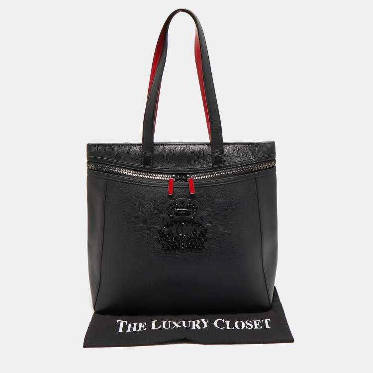 Pre Owned Christian Louboutin Black Leather Casado Tote