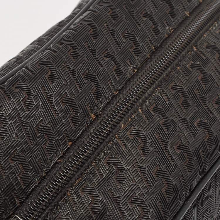Pre Owned Christian Louboutin Black Textured Rubber Blaster Toiletry Pouch