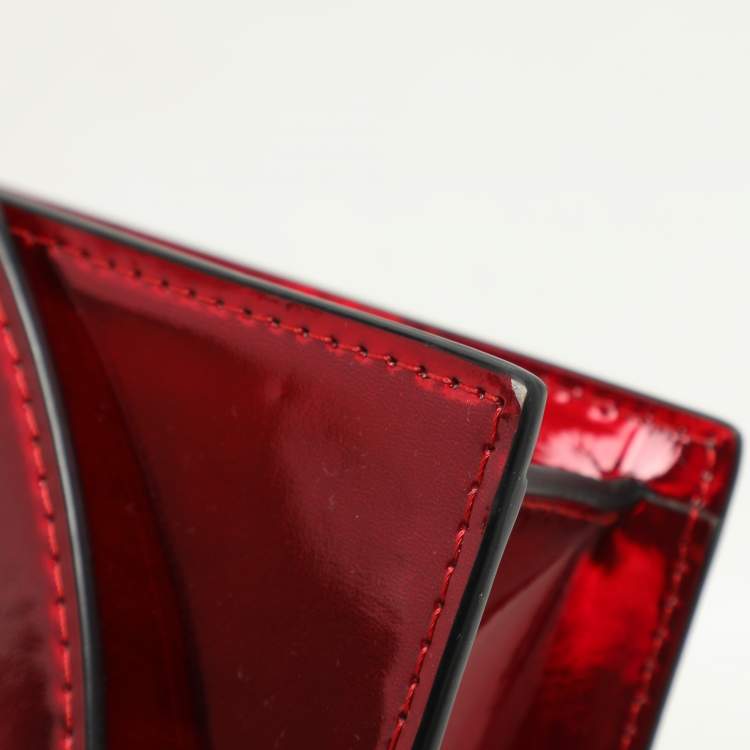 Pre Owned Christian Louboutin Red Patent Leather Loubi54 Clutch