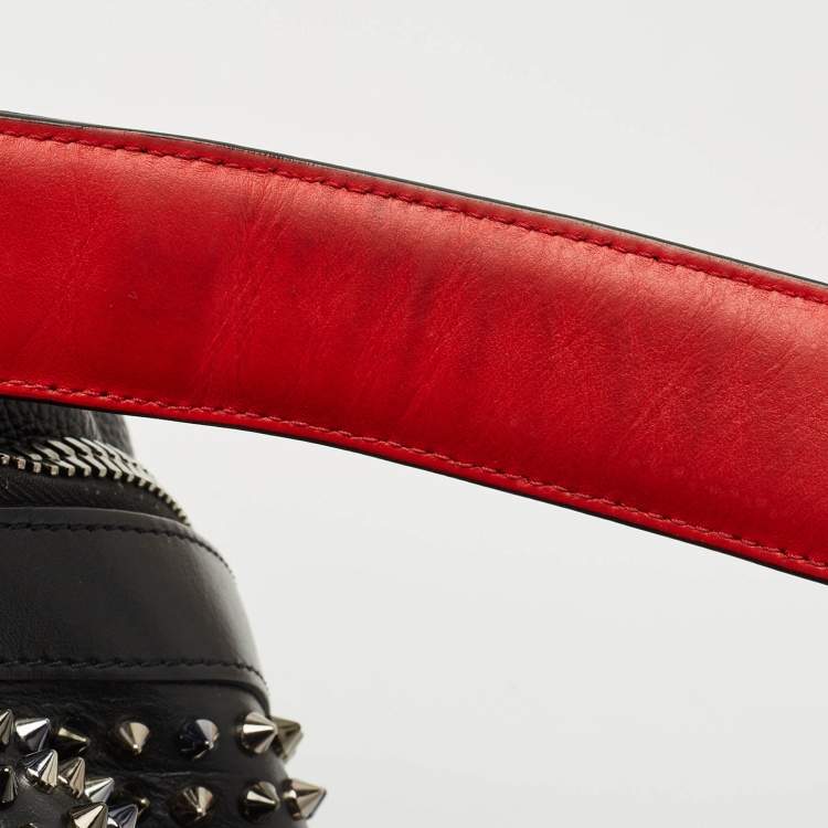 Pre Owned Christian Louboutin Black Leather and Rubber Explorafunk Backpack
