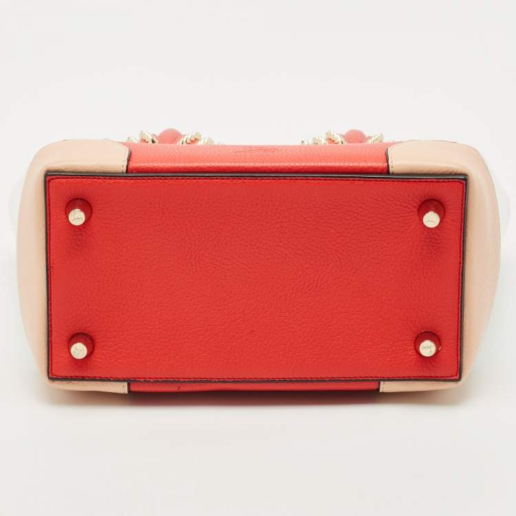 Pre Owned Christian Louboutin Tricolor Leather Small Eloise Satchel