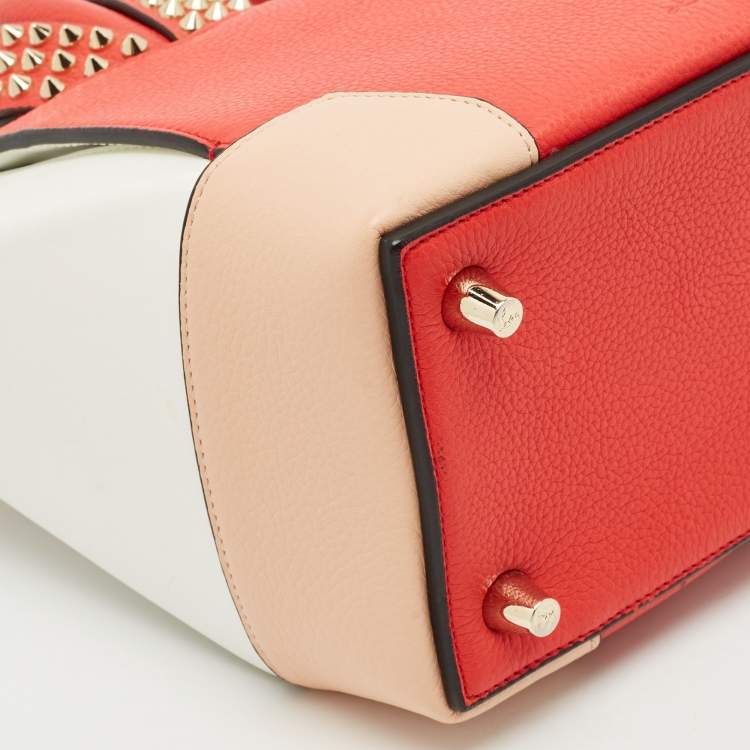 Pre Owned Christian Louboutin Tricolor Leather Small Eloise Satchel
