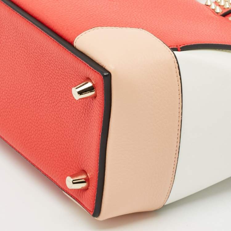Pre Owned Christian Louboutin Tricolor Leather Small Eloise Satchel