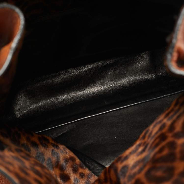 Pre Owned Christian Louboutin Brown/Black Leather Sybil Tote