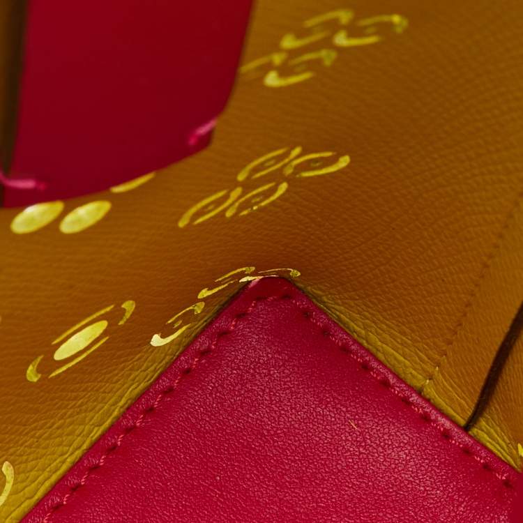 Pre Owned Christian Louboutin Pink Perforated Leather Mini Cabata Loubinthesky Tote