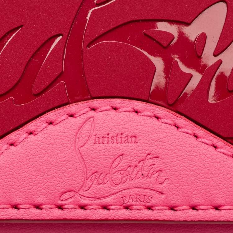 Pre Owned Christian Louboutin Pink Perforated Leather Mini Cabata Loubinthesky Tote