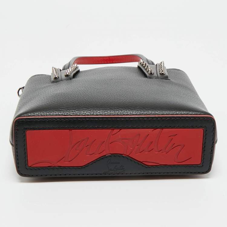 Pre Owned Christian Louboutin Black Leather Mini N/S Cabata Tote