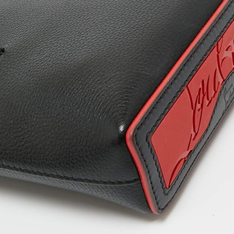 Pre Owned Christian Louboutin Black Leather Mini N/S Cabata Tote