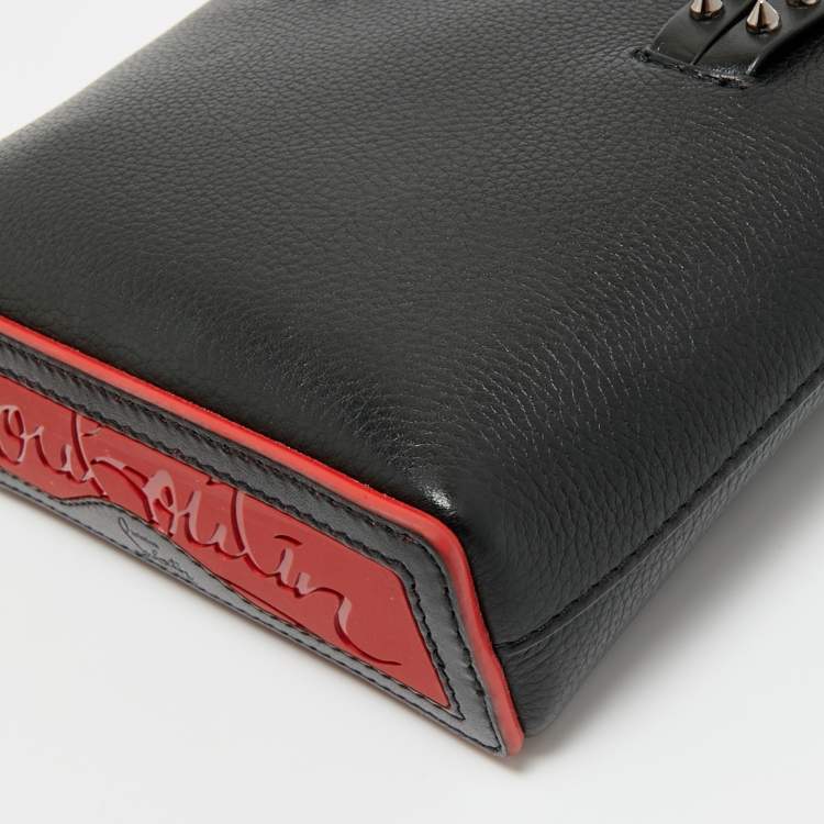 Pre Owned Christian Louboutin Black Leather Mini N/S Cabata Tote